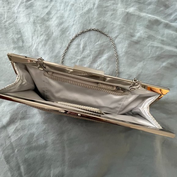 Calvin Klein Silver Evening Clutch Bag - Picture 6 of 7
